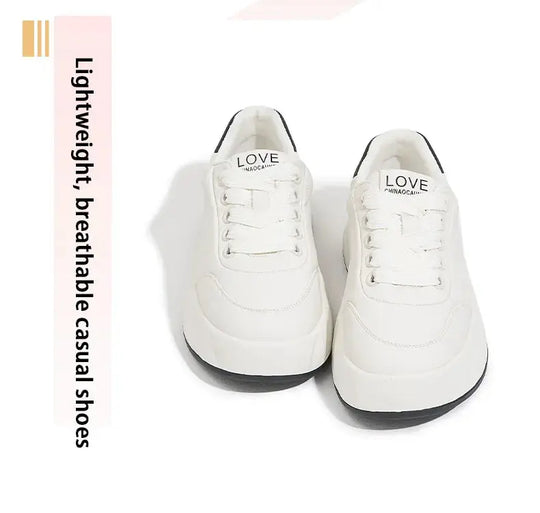 Women's white shoes 2025, new flat sneakers, Korean style, casual sports, versatile bread shoes MedSurgery Store For Digital Health