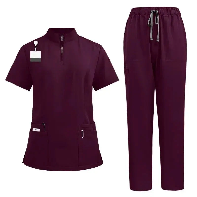 Surgical scrubs for doctor and nurse, scrub set for women, Beauty salon workwear, clinical gown, scrub pants, nursing tunic suit for Spa CJdropshipping