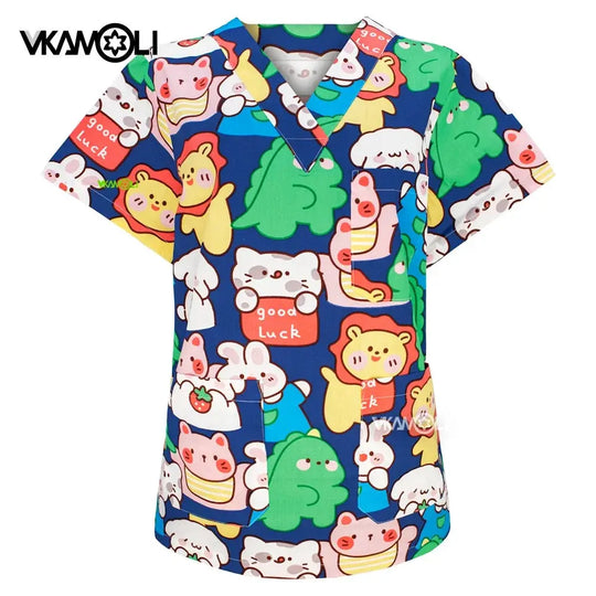 Spa uniform for pet clinic, women's workwear, medical suit, exfoliating tops, exfoliating shirt CJdropshipping