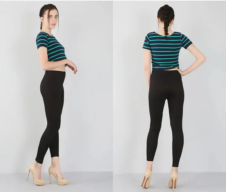 Women's bamboo fiber stretch leggings, nine point pants, casual, plus size, spring, summer and fall, new from 2024 DSers Fulfillment