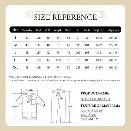 Women's tight fitting medical uniform, gown sets, nursing accessories, hospital surgery gowns, Dental clinic, beauty salon, CJdropshipping workwear.