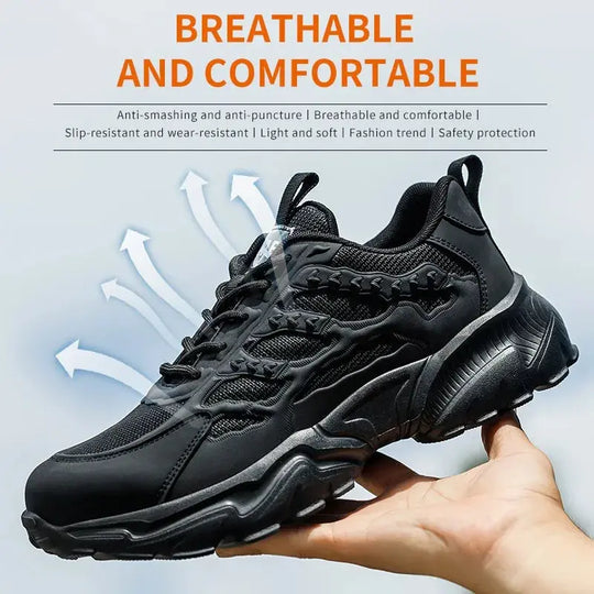 White safety shoes for men and women, shockproof, anti-puncture, anti-puncture, insulation, 6kv, wear-resistant, black, white, breathable, lightweight MedSurgery Store For Digital Health