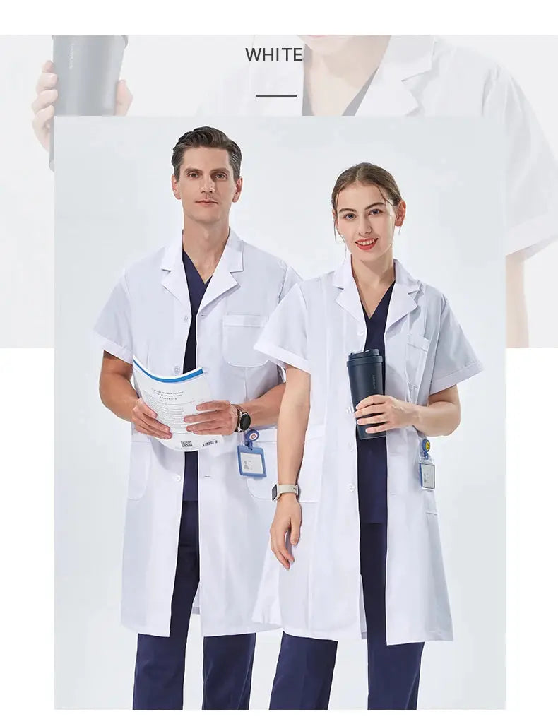 Cheap white lab coat for women, men, students, chemistry, healthcare professional, nurse, long sleeve, doctor's lab coat XK002 MedSurgery Store For Digital Health