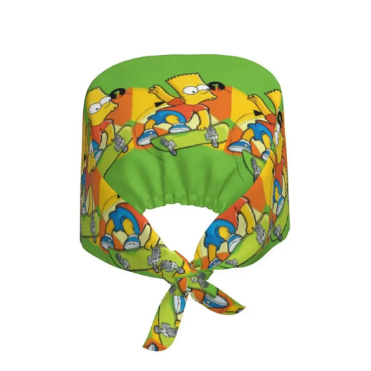 Customized The Simpsons Cartoon Cartoon Medical Staff Scrubs Hat Men Women Doctor Nursing Surgical Scrub Caps MedSurgery Store For Digital Health