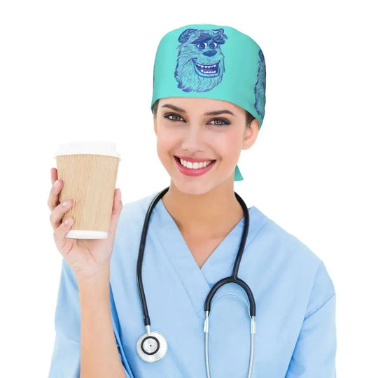 Customized adjustable work cap with Monsters University cartoon, surgical cap for men and women, surgical cap for nursing, doctor and surgeon MedSurgery Store For Digital Health