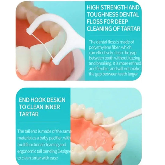 1/2/5/10 portable disposable dental floss box, plastic toothpick, high tension dental floss stick, dental floss box Oral Care MedSurgery Store For Digital Health