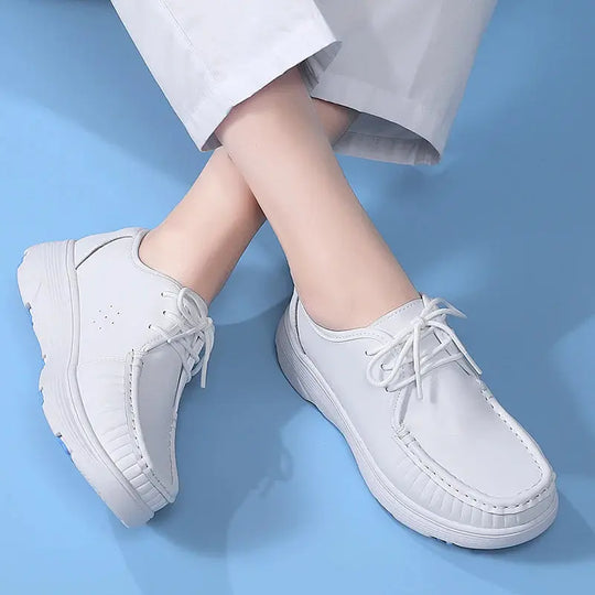 STRONGSHEN, white platform shoes, women's nursing shoes, light and comfortable casual work shoes, women's fashion slip-on shoes MedSurgery Store For Digital Health