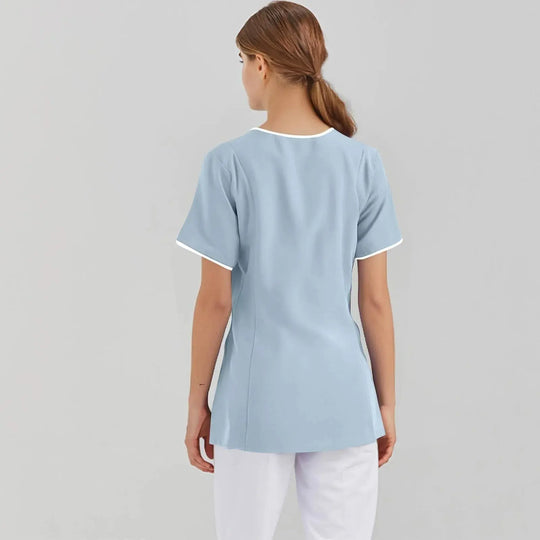 Filipina Medical Elite ISHOWTIENDA - Ergonomic Short Sleeve Clinical Uniform with V-Neck CJdropshipping