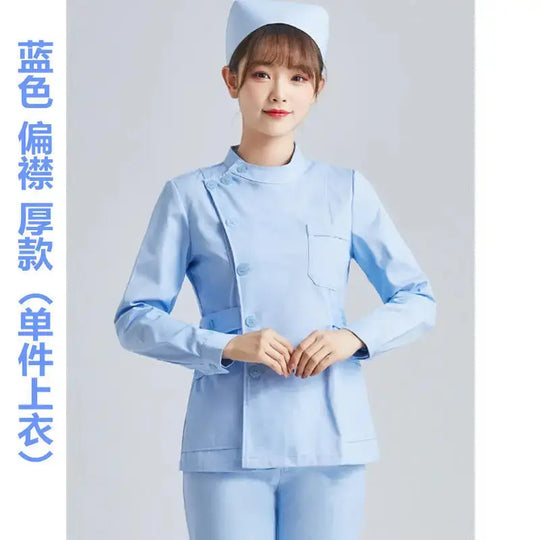 Elite White Nurse Uniform - Women's Short Sleeve Adjustable Scrub Top CJdropshipping