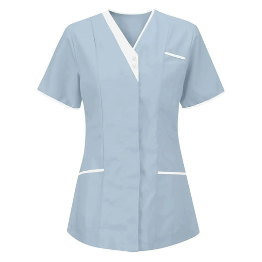 Filipina Medical Elite ISHOWTIENDA - Ergonomic Short Sleeve Clinical Uniform with V-Neck CJdropshipping