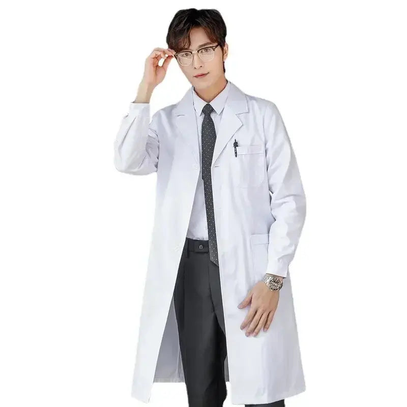 Nursing coverall, white coat, women's long sleeve doctor uniform, men's short sleeve doctor lab coat, university laboratory chemist MedSurgery Store For Digital Health