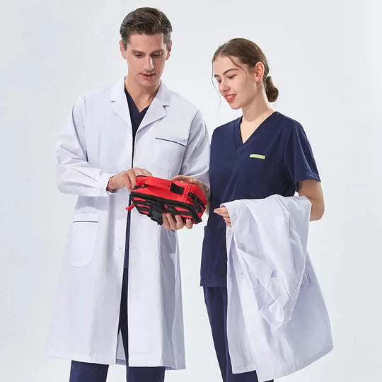 Cheap white lab coat for women, men, students, chemistry, healthcare professional, nurse, long sleeve, doctor's lab coat XK002 MedSurgery Store For Digital Health