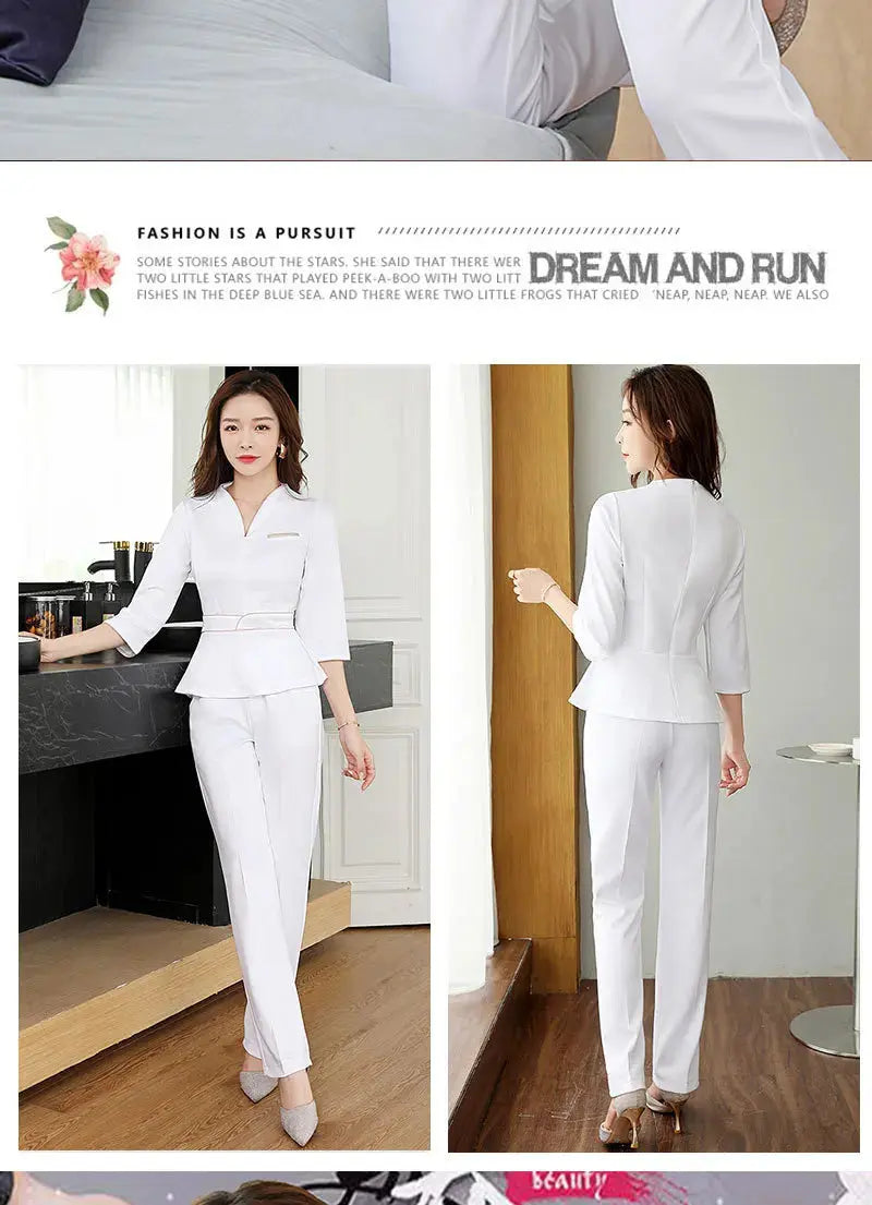 Summer aesthetic uniform, short sleeve beauty salon suit, women's spa beautician clothing, Hotel massage workwear, Korean jumpsuits-BC MedSurgery Store For Digital Health