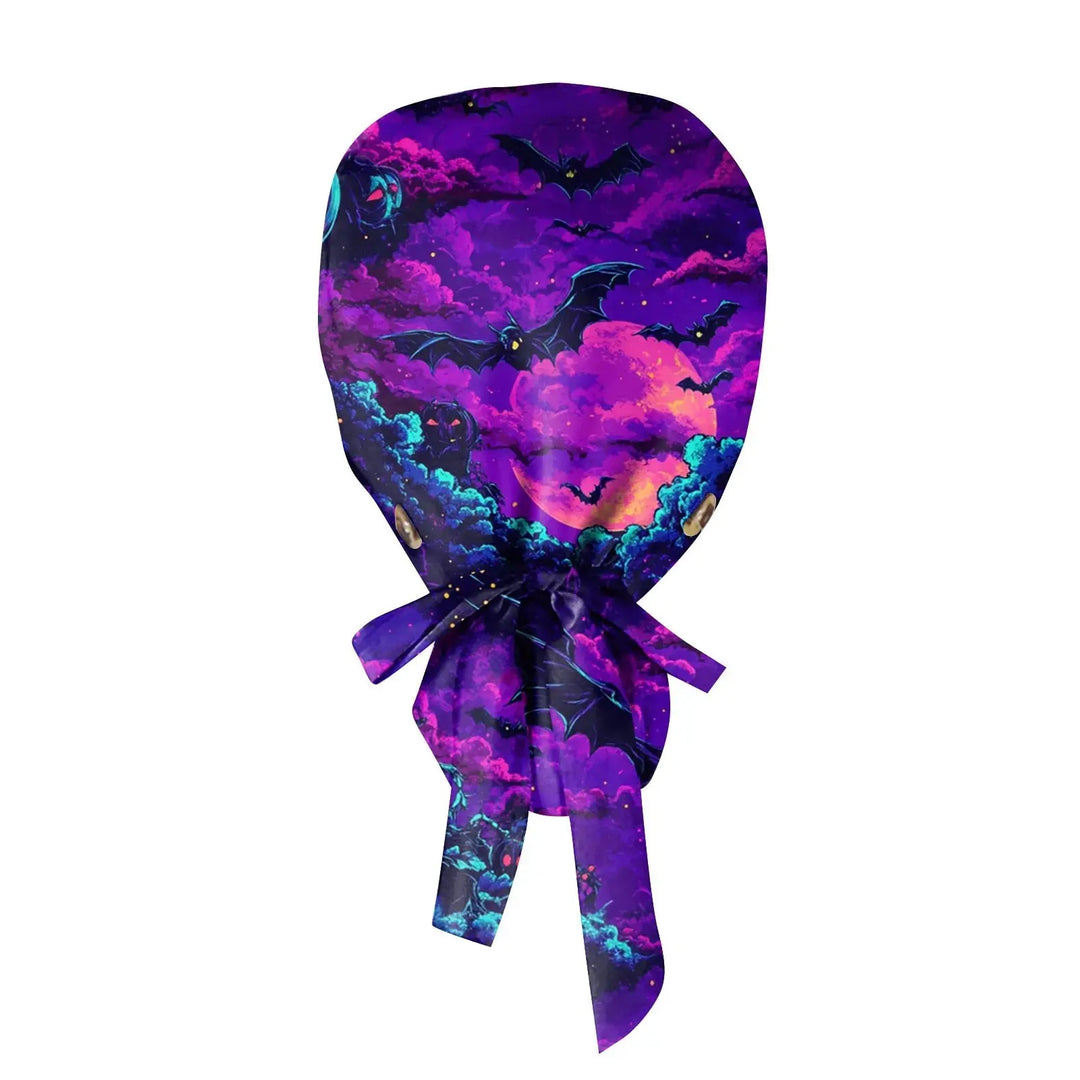 Surgical Cap for Doctors or Nurses with Unisex Halloween Print - Scrub Cap with Print for Medical Work. Casual Style made of Cotton, Comfortable and Stylish. CJdropshipping
