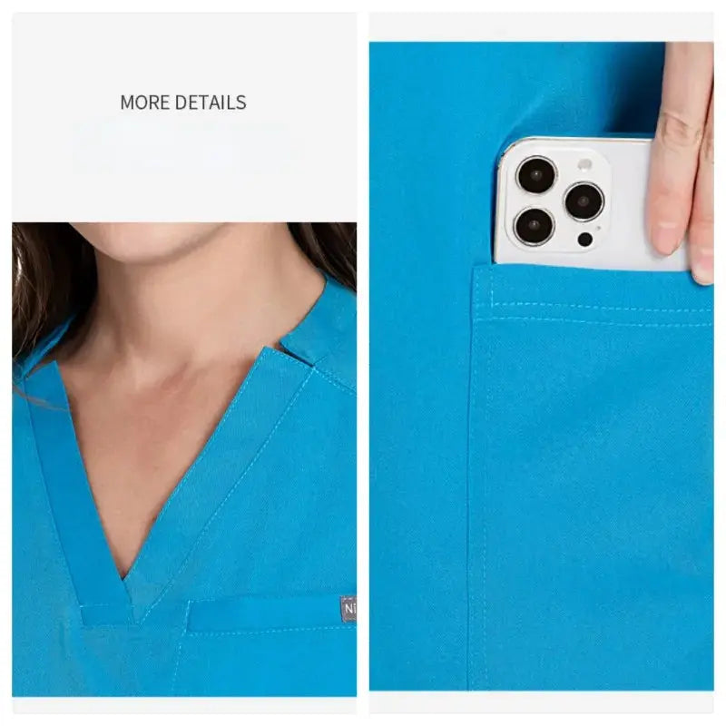Work top, doctor and nurse uniform, single pants with more pockets, Dental scrub pants, Unisex scrubs, 3 piece set CJdropshipping