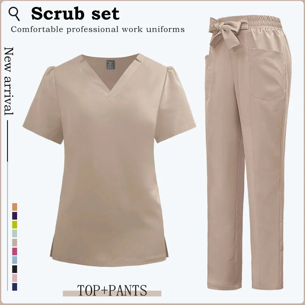 Short sleeve clinic work wear, women's medical uniforms, Hospital scrubs, Dental clinic scrub suit, CJdropshipping nurses accessories.