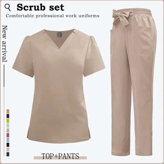 Short sleeve clinic work wear, women's medical uniforms, Hospital scrubs, Dental clinic scrub suit, CJdropshipping nurses accessories.