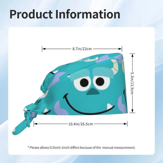 Customized adjustable work cap with Monsters University cartoon, surgical cap for men and women, surgical cap for nursing, doctor and surgeon MedSurgery Store For Digital Health
