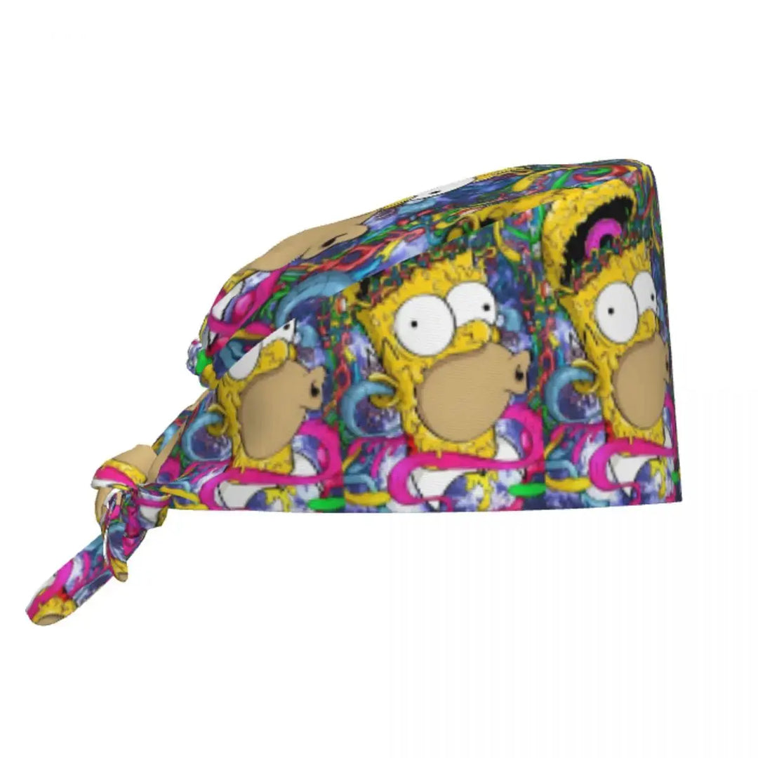 Personalized adjustable work cap with brain explosion, Simpsons surgical cap, surgical cap for nursing, doctor, surgeon, for Chef MedSurgery Store For Digital Health