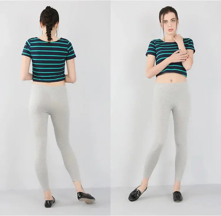 Women's bamboo fiber stretch leggings, nine point pants, casual, plus size, spring, summer and fall, new from 2024 DSers Fulfillment