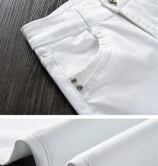 Women's White Skinny Pants, High Waist Long Skinny Jeans, Stretchy, Fashionable, Spring, Summer and Fall, 2022 MedSurgery Store For Digital Health