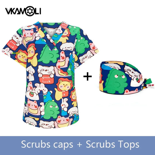 Spa uniform for pet clinic, women's workwear, medical suit, exfoliating tops, exfoliating shirt CJdropshipping