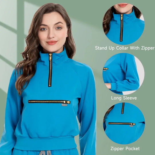 MSORMOSIA Elite Surgical Jacket - Elastic Scrub Jacket with Professional Pockets (MSO-42035-37) CJdropshipping