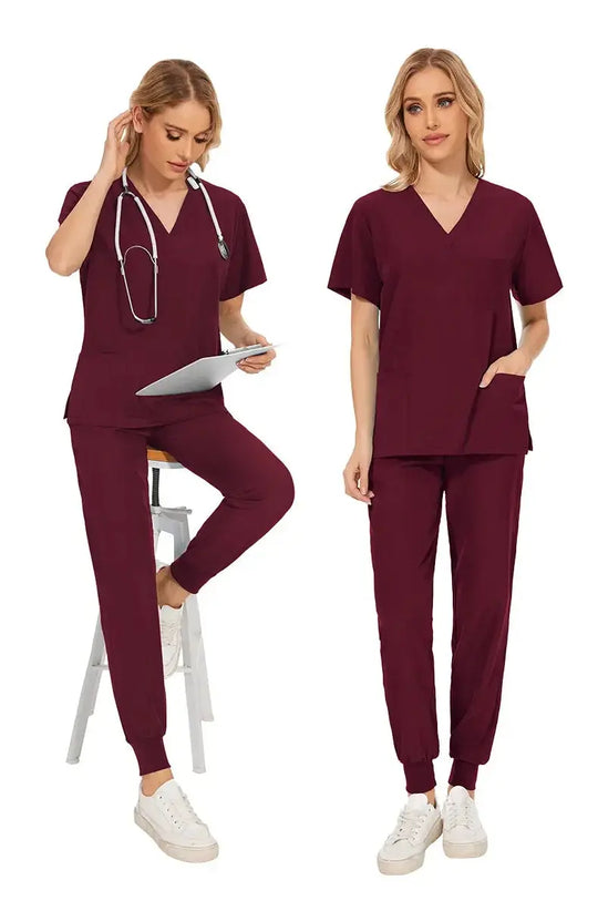 Women's tight fitting medical uniform, gown sets, nursing accessories, hospital surgery gowns, Dental clinic, beauty salon, CJdropshipping workwear.