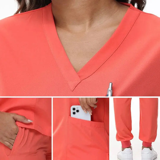 2025 new v-neck nursing scrubs, jogging pants, surgical scrubs sets, dentist nursing scrubs, hospital scrubs, hospital scrubs S21 MedSurgery Store For Digital Health