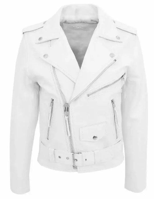Men's White PU Leather Jacket, Long Sleeve Motorcycle Punk Style Coat, Autumn Winter MedSurgery Store For Digital Health
