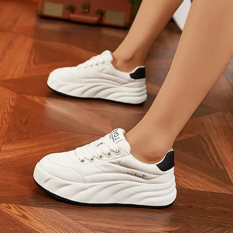 Women's white shoes 2025, new flat sneakers, Korean style, casual sports, versatile bread shoes MedSurgery Store For Digital Health