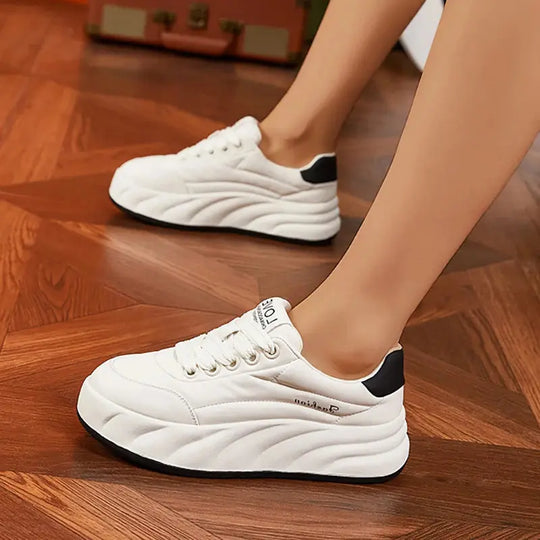 Women's white shoes 2025, new flat sneakers, Korean style, casual sports, versatile bread shoes MedSurgery Store For Digital Health