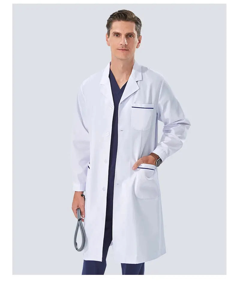 Cheap white lab coat for women, men, students, chemistry, healthcare professional, nurse, long sleeve, doctor's lab coat XK002 MedSurgery Store For Digital Health