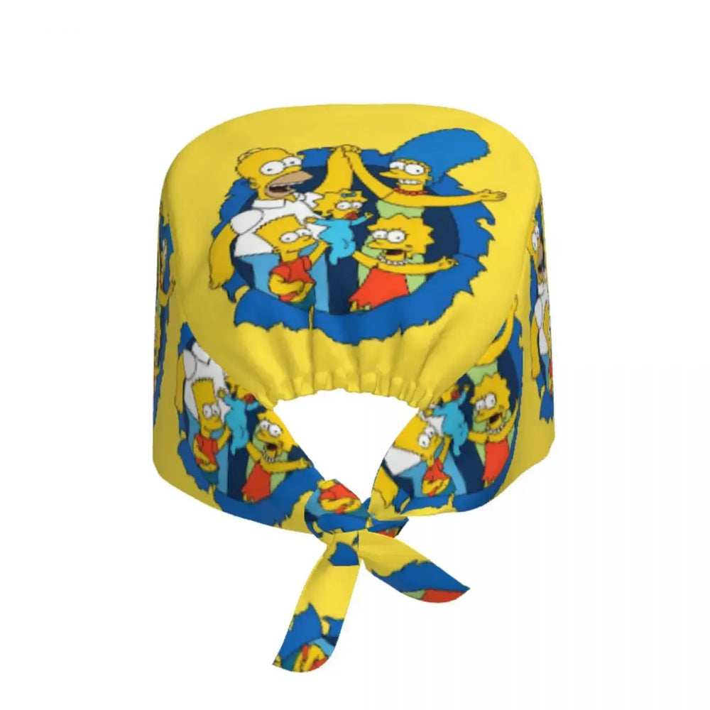 Customized The Simpsons Cartoon Cartoon Medical Staff Scrubs Hat Men Women Doctor Nursing Surgical Scrub Caps MedSurgery Store For Digital Health