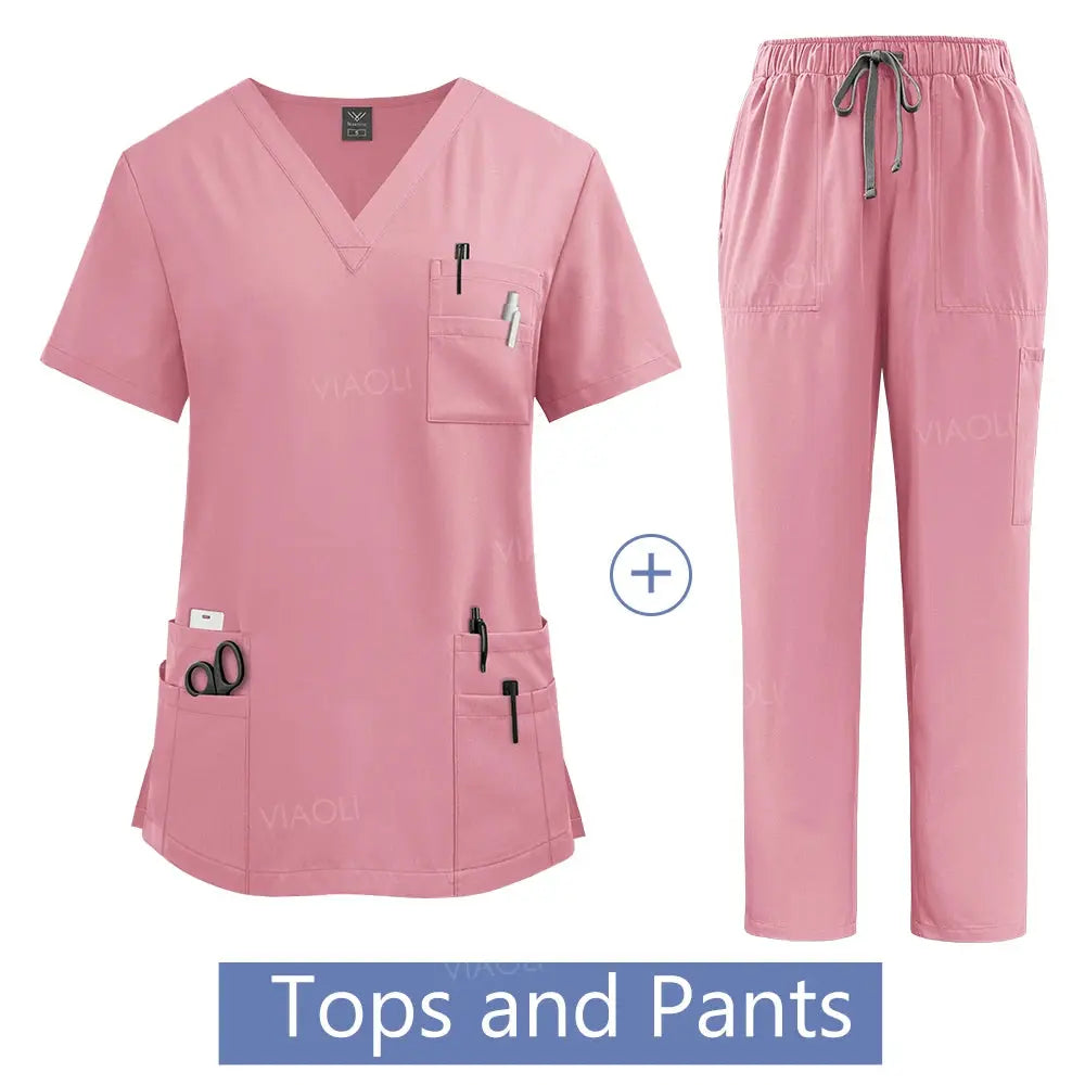 Women's medical uniform, Hospital work gown set, wholesale, nursing uniforms, pharmacy and health care clinic workwear CJdropshipping