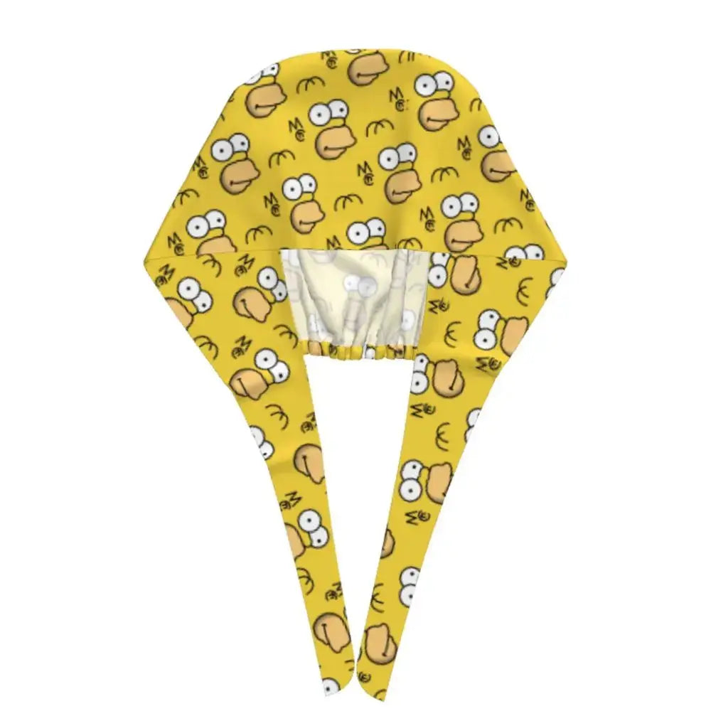Customized The Simpsons Cartoon Cartoon Medical Staff Scrubs Hat Men Women Doctor Nursing Surgical Scrub Caps MedSurgery Store For Digital Health