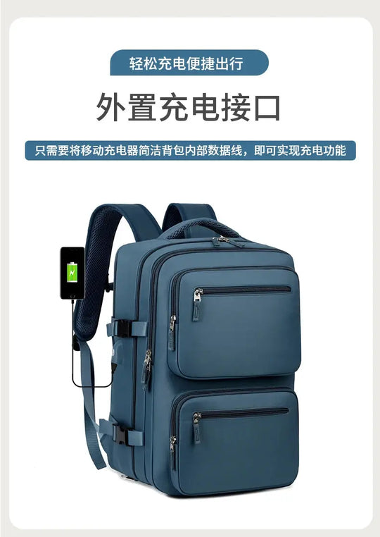 Large travel backpack for women and men, cabin bag, multifunctional waterproof airplane backpack with USB charging, anti-theft backpack MedSurgery Store For Digital Health