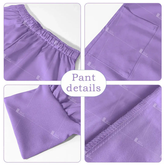 Medical Uniform, Elastic Scrub Set, Hospital Surgical Gowns, Tops, Pants, Nursing Workwear, Medical Scrubs, Medical Accessories CJdropshipping