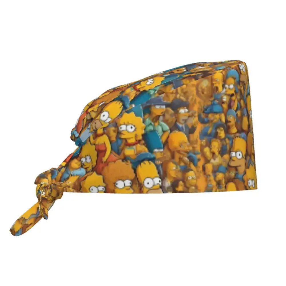 Personalized adjustable work cap with brain explosion, Simpsons surgical cap, surgical cap for nursing, doctor, surgeon, for Chef MedSurgery Store For Digital Health