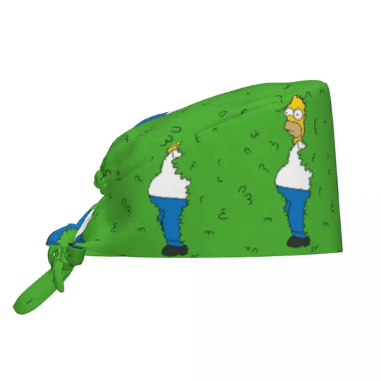 Customized The Simpsons Cartoon Cartoon Medical Staff Scrubs Hat Men Women Doctor Nursing Surgical Scrub Caps MedSurgery Store For Digital Health