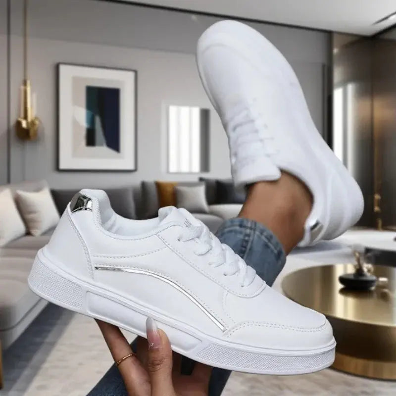 Stylish white low top sneakers for women, lightweight, breathable, fashionable, practical, casual, fashionable aesthetic running shoes MedSurgery Store For Digital Health