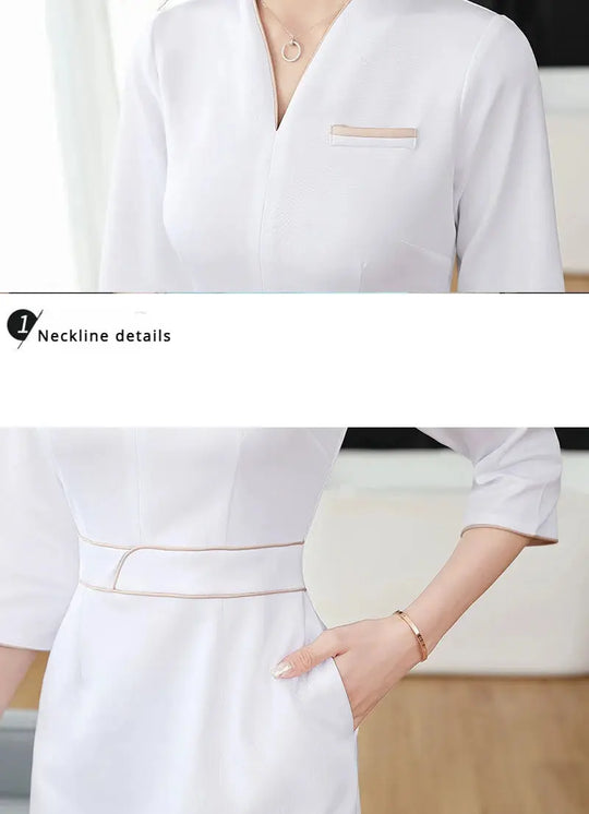 Summer aesthetic uniform, short sleeve beauty salon suit, women's spa beautician clothing, Hotel massage workwear, Korean jumpsuits-BC MedSurgery Store For Digital Health