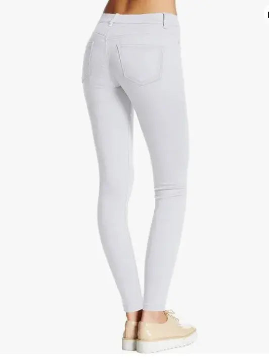 Women's cotton stretch jeans, casual pants, white, ultra-stretchy, comfortable, for work MedSurgery Store For Digital Health
