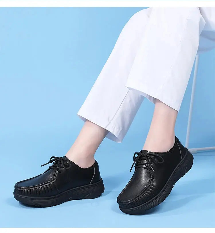 STRONGSHEN, white platform shoes, women's nursing shoes, light and comfortable casual work shoes, women's fashion slip-on shoes MedSurgery Store For Digital Health