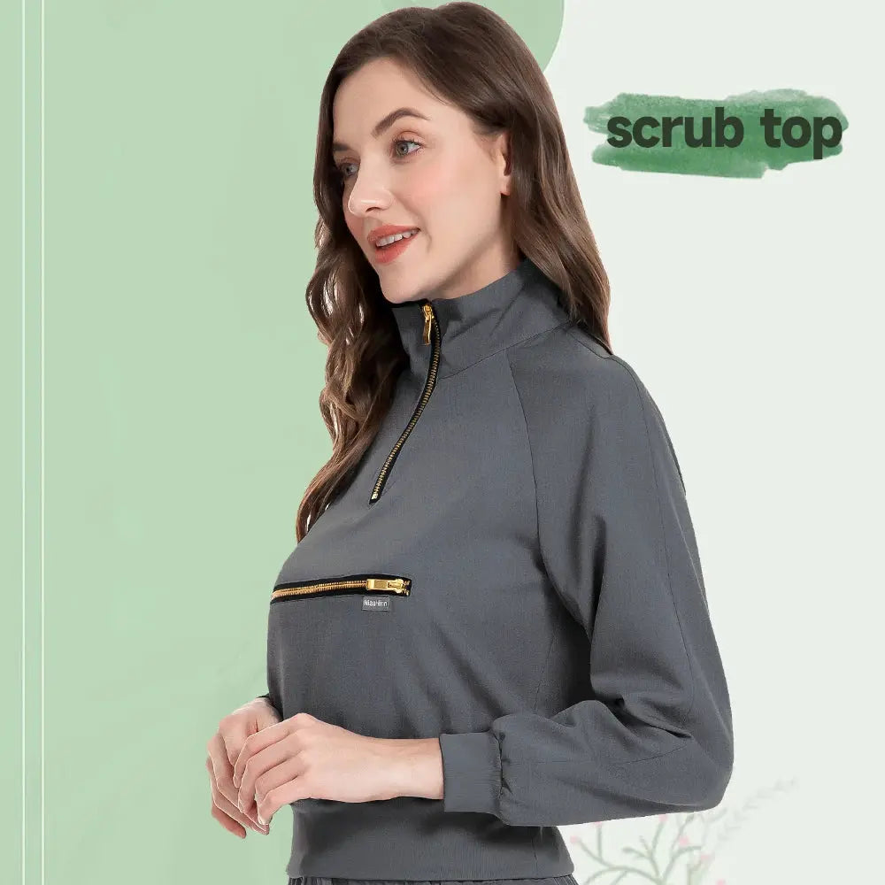 MSORMOSIA Elite Surgical Jacket - Elastic Scrub Jacket with Professional Pockets (MSO-42035-37) CJdropshipping