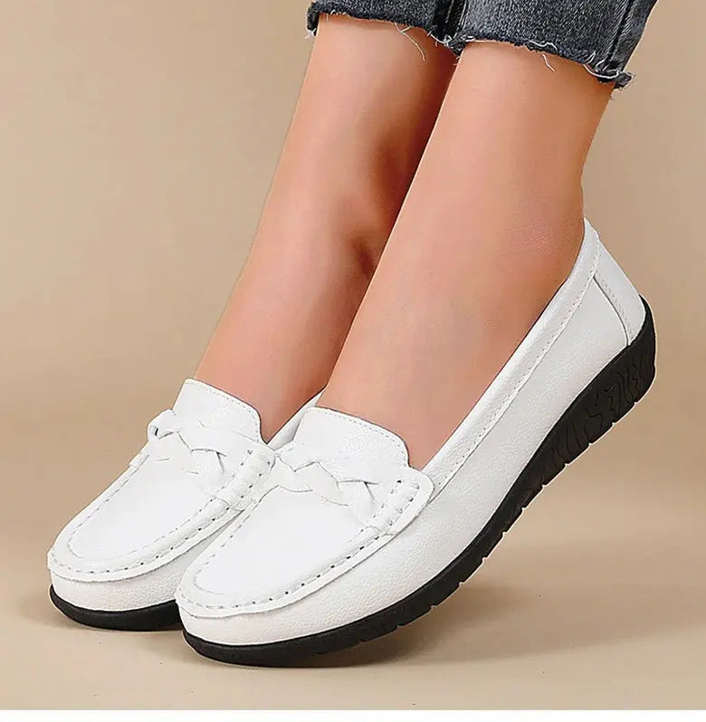 Women's Shoes 2025, New Soft Leather Flat Shoes, Women's Loafers, Casual Flat Shoes, Women's Shoes, White Shoes for Women MedSurgery Store For Digital Health