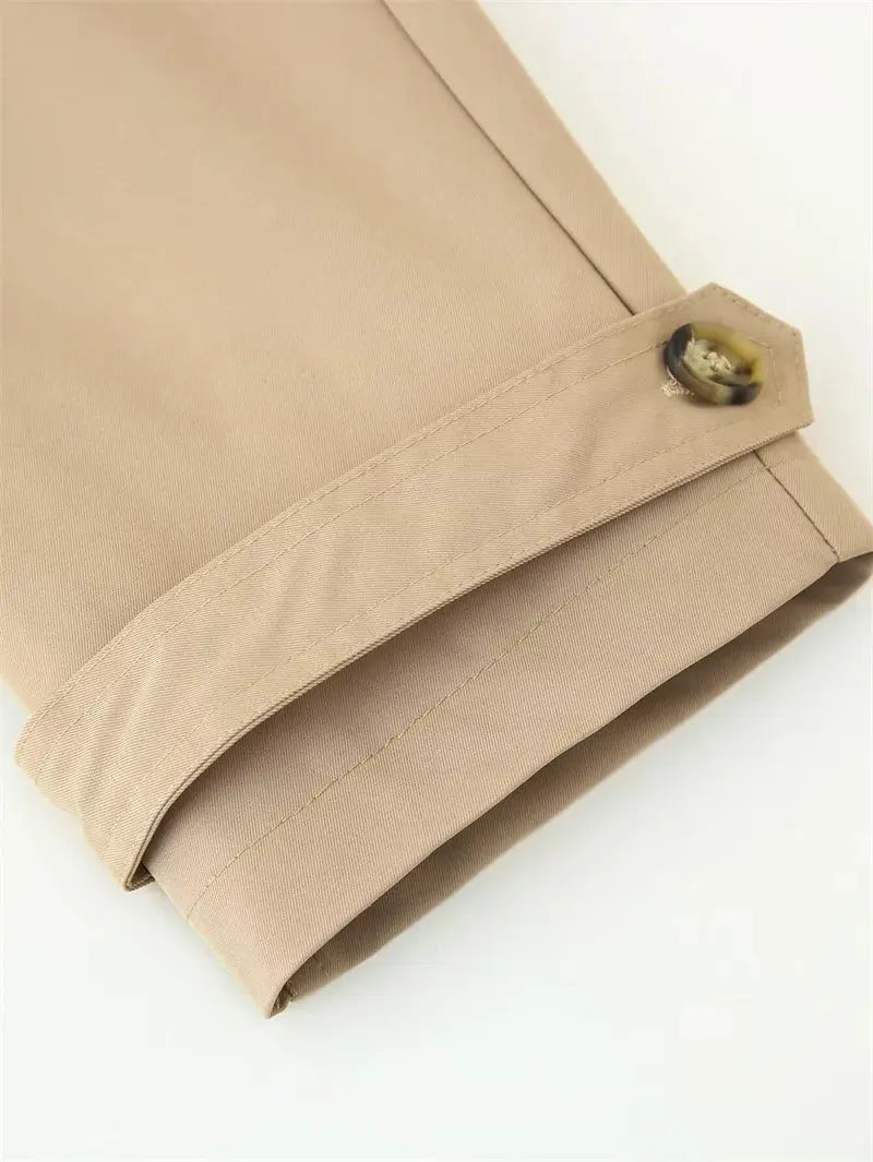 Women's trench coat, new cropped coat with belt, lapel, stylish casual top for women 2025 MedSurgery Store For Digital Health