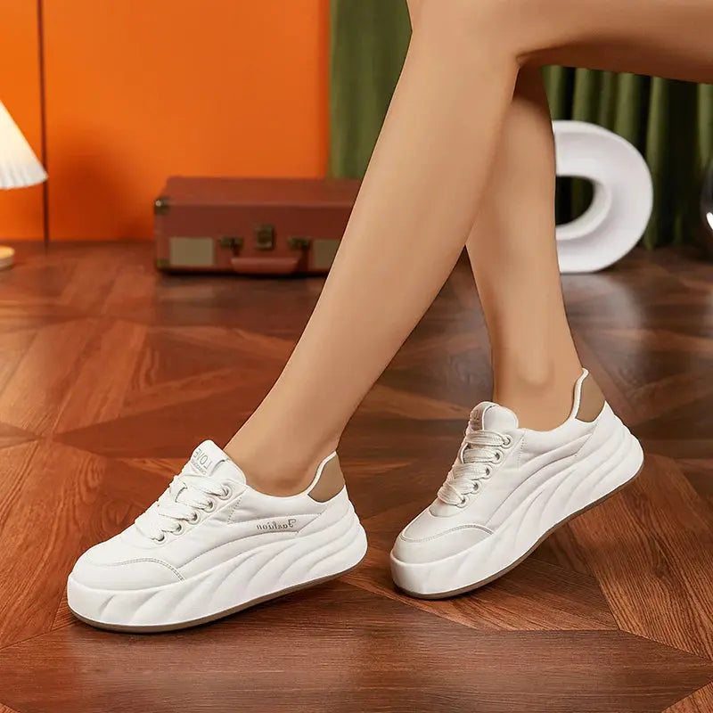 Women's white shoes 2025, new flat sneakers, Korean style, casual sports, versatile bread shoes MedSurgery Store For Digital Health