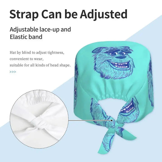 Customized adjustable work cap with Monsters University cartoon, surgical cap for men and women, surgical cap for nursing, doctor and surgeon MedSurgery Store For Digital Health
