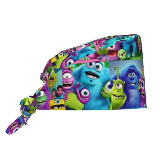 Customized adjustable work cap with Monsters University cartoon, surgical cap for men and women, surgical cap for nursing, doctor and surgeon MedSurgery Store For Digital Health